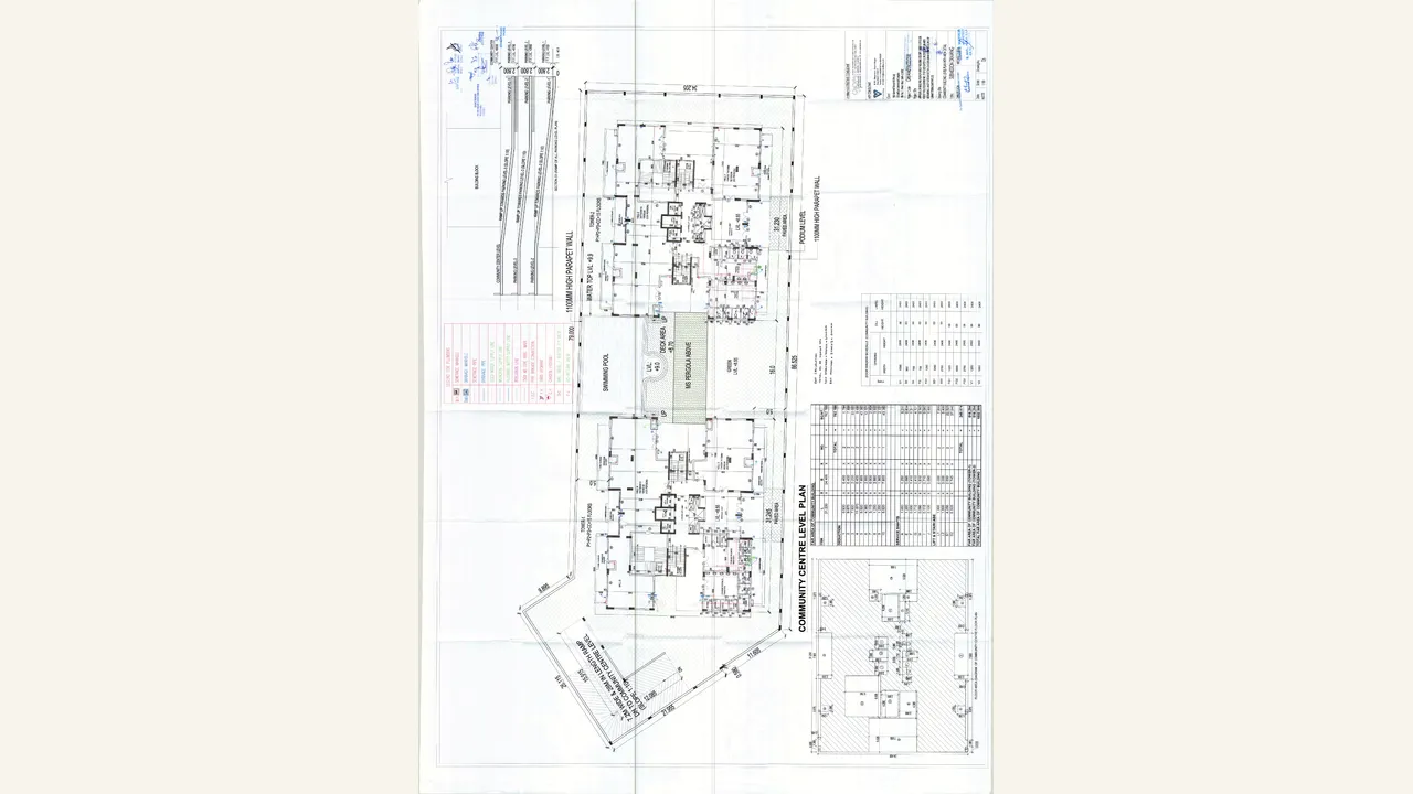 SAPPHIRE RESIDENCES residential architectural/site/services drawing shown in the completed visual audit