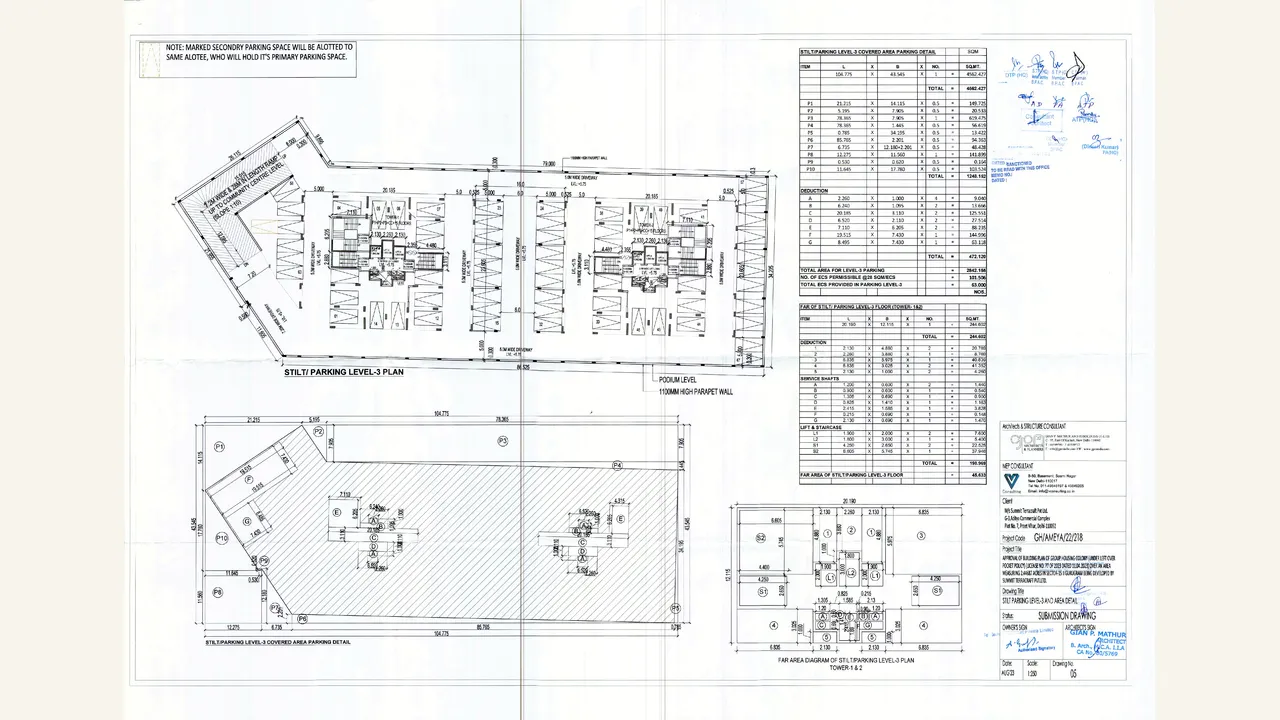 SAPPHIRE RESIDENCES residential architectural/site/services drawing shown in the completed visual audit