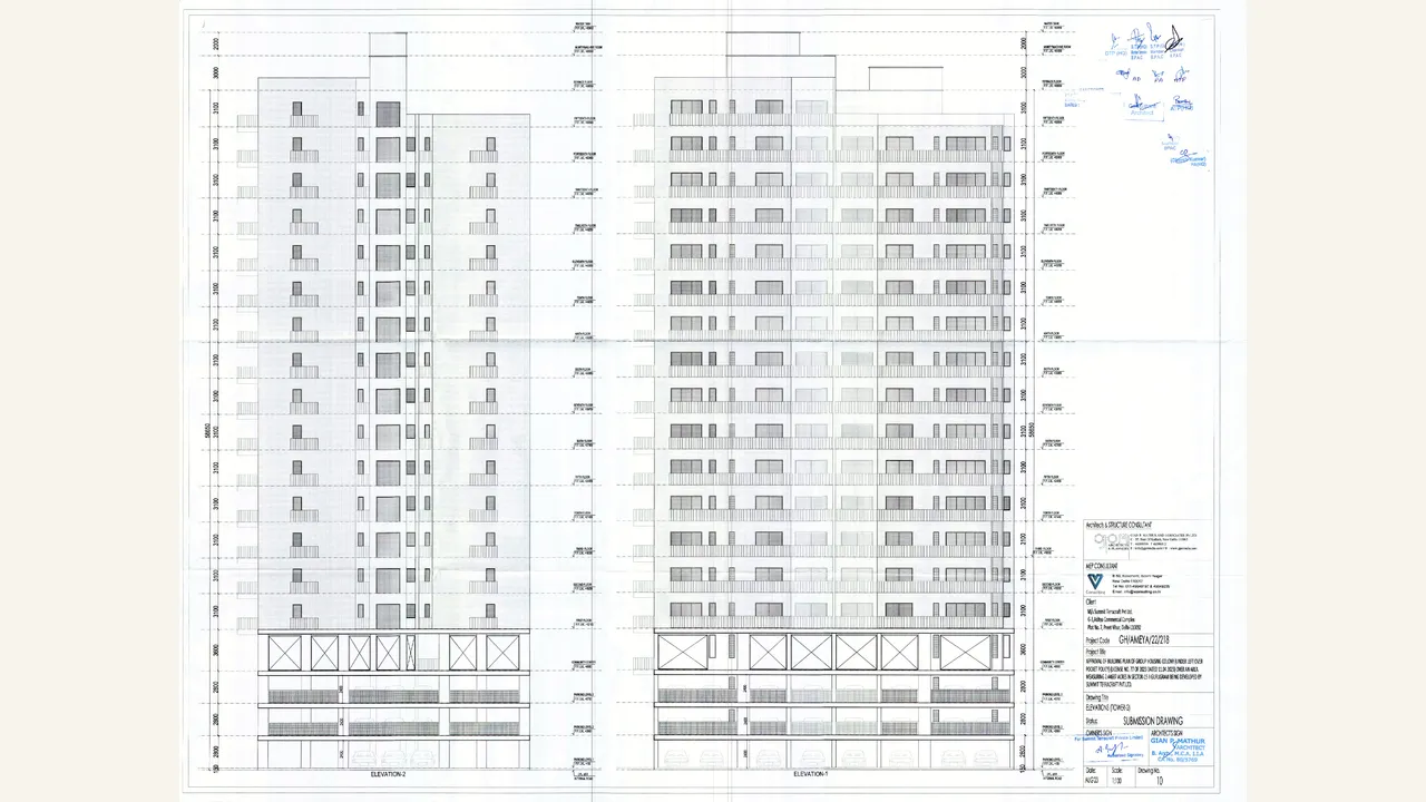 SAPPHIRE RESIDENCES residential architectural/site/services drawing shown in the completed visual audit