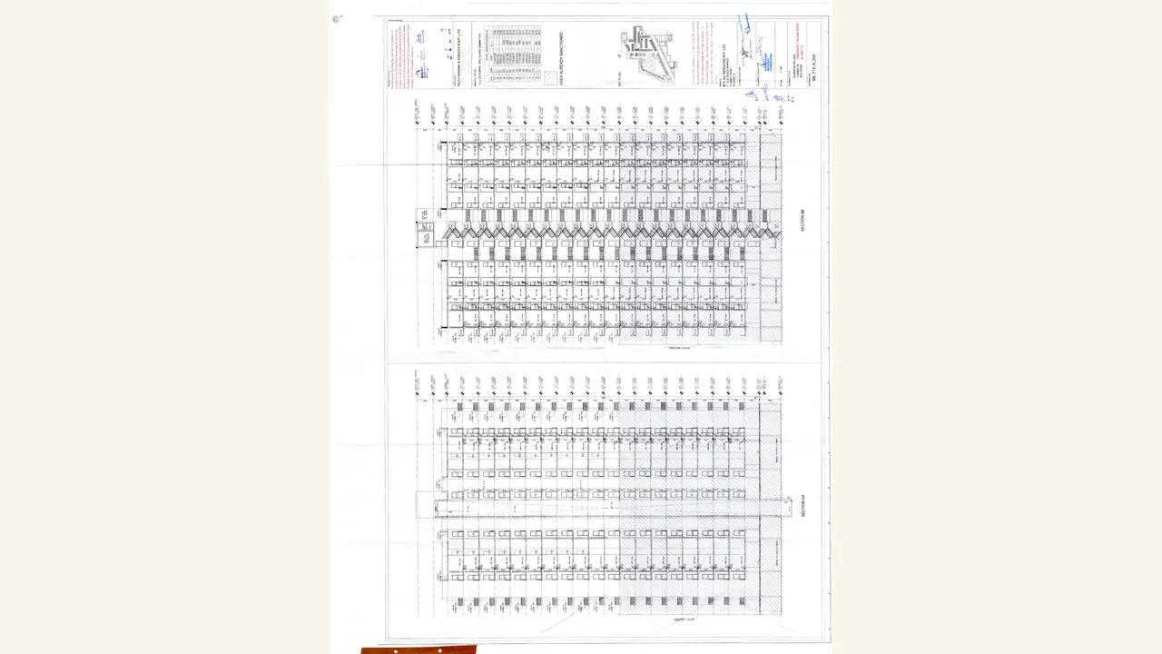 PHASE-III PART - 2 - (BLOCK T5 - TOWER T6, T7, T8, T9, T10, T11, T12) \u0026 (BLOCK T4 -TOWER T14) architectural/site plan drawing shown in the completed visual audit