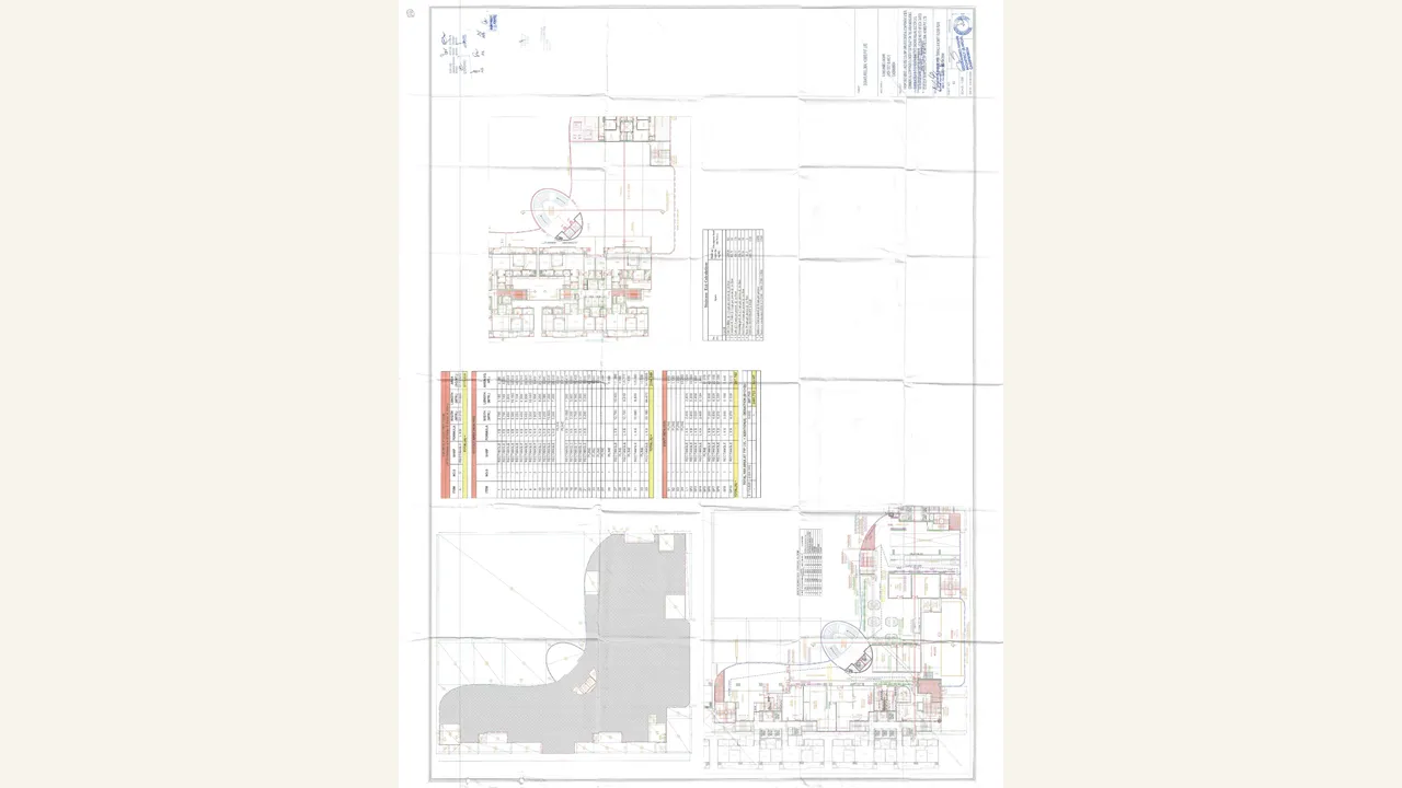 CLUB HOUSE (1ST ,TERRACE \u0026 MUMTY FLOOR PLAN) \u0026 AREA LINE DIAGRAM drawing for Signature Global Sarvam at DXP Estate