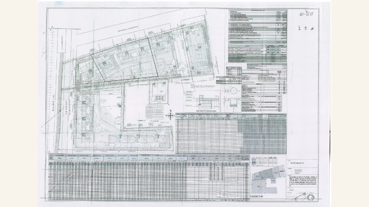 SERVICE PLANS SHOWING THE SERVICES ON THE LAYOUT PLAN drawing for Signature Global Sarvam at DXP Estate