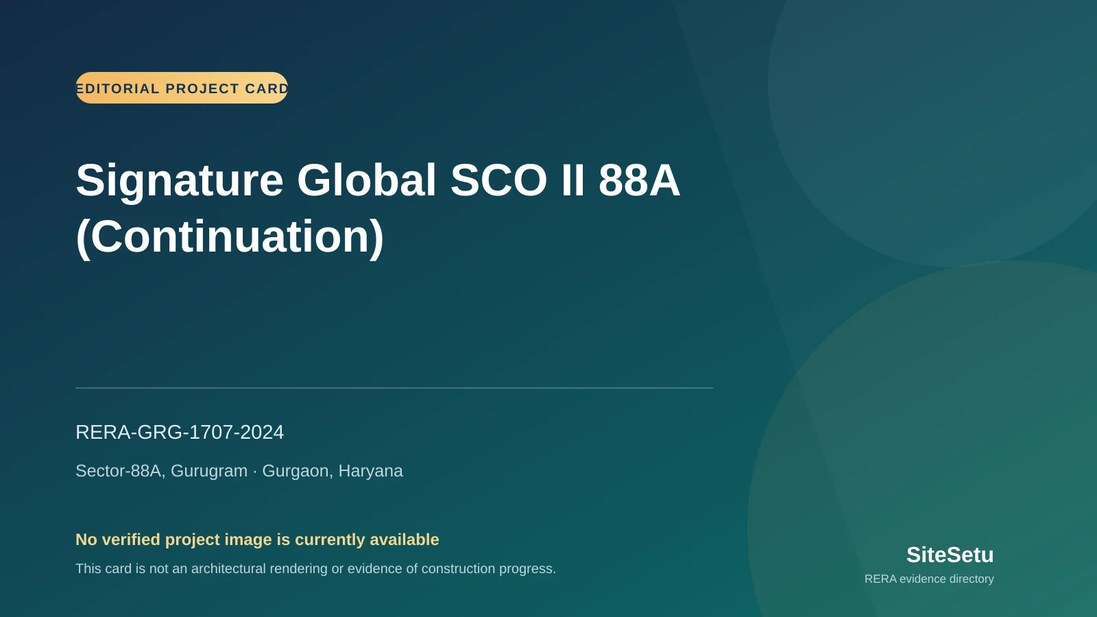 Signature Global SCO II 88A (Continuation)