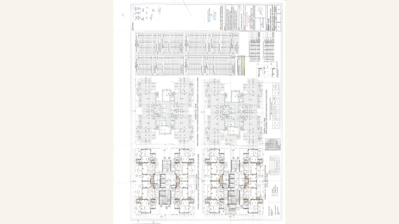 Signatureglobal Cloverdale SPR t-11,12 typical floor plan (1st to 36th except 17th, 25th \u0026 33rd