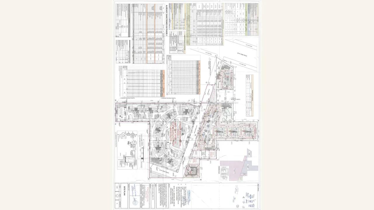 Signatureglobal Cloverdale SPR superimposed site plan