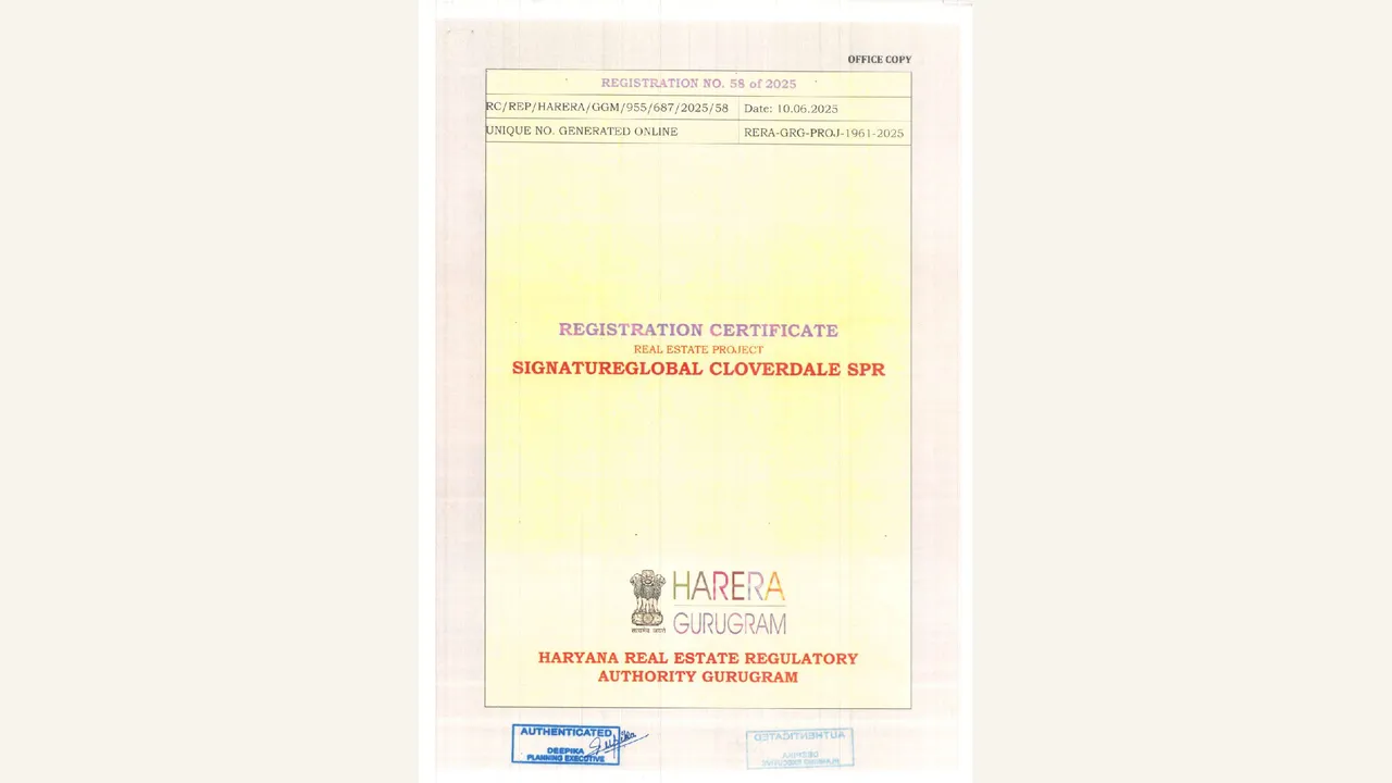 Signatureglobal Cloverdale SPR view certificate — signatureglobal cloverdale spr