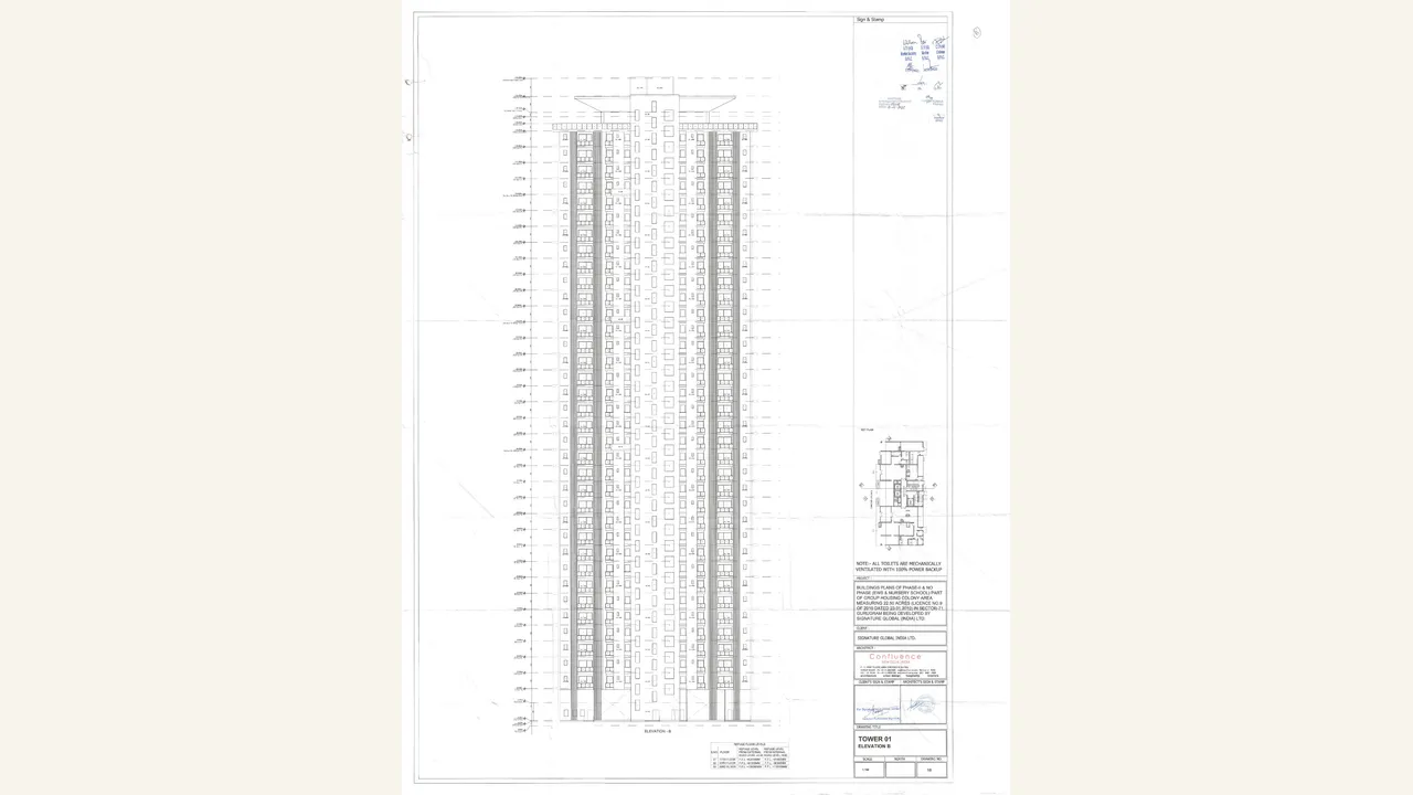 Signatureglobal Cloverdale SPR t-1 elevation b