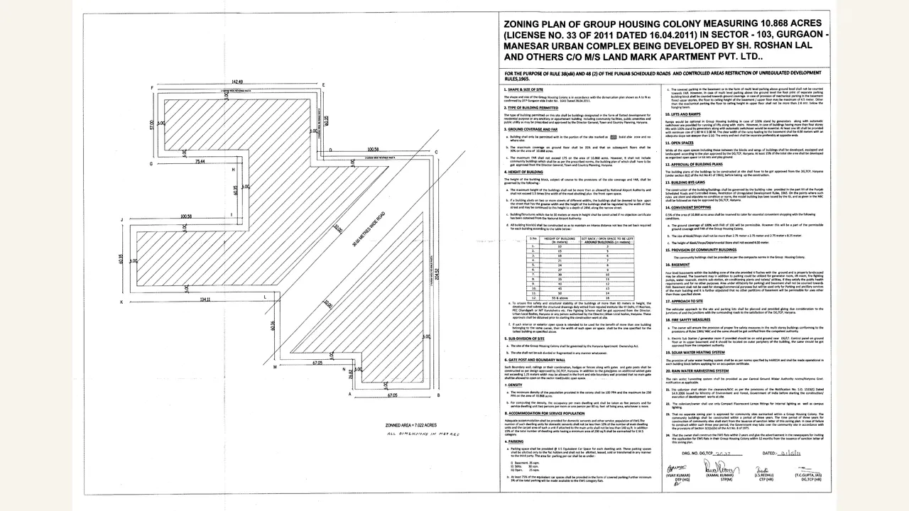 SKYVUE zoning plan