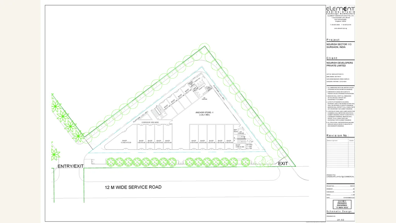 Authority-filed landscape plan for One DXP Street