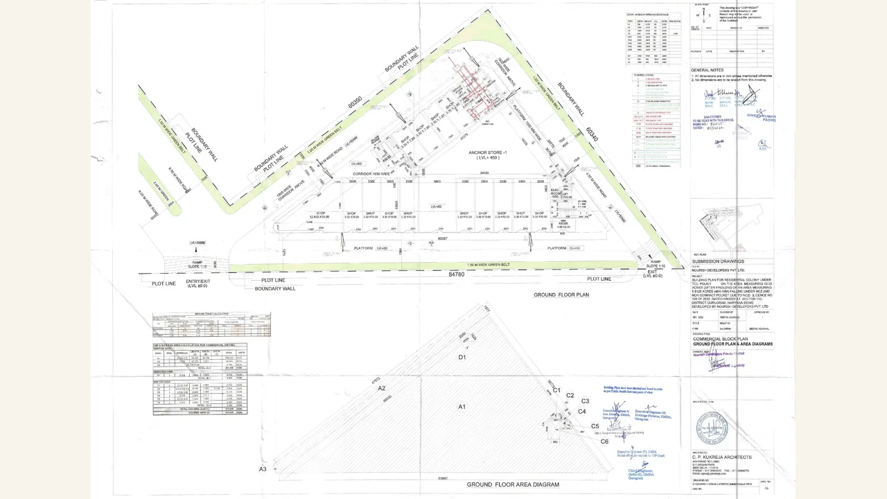 Authority-filed retail floor plans for One DXP Street