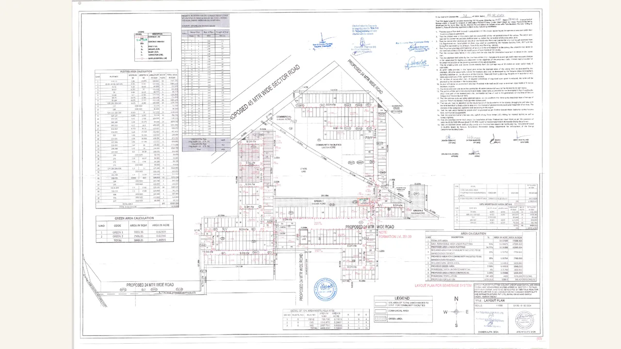 SPITI HERITAGE HOMES Layout plan for sewerage drawing PDF