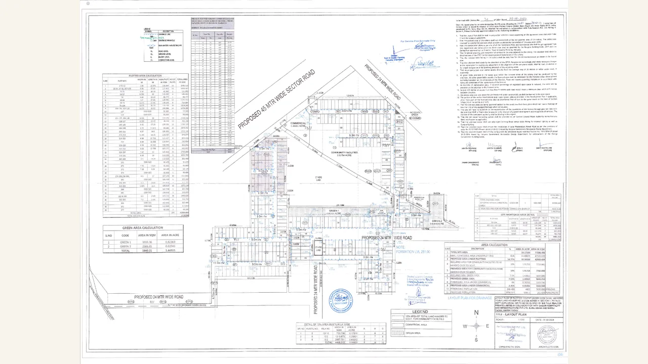 SPITI HERITAGE HOMES Layout plan for drainage drawing PDF