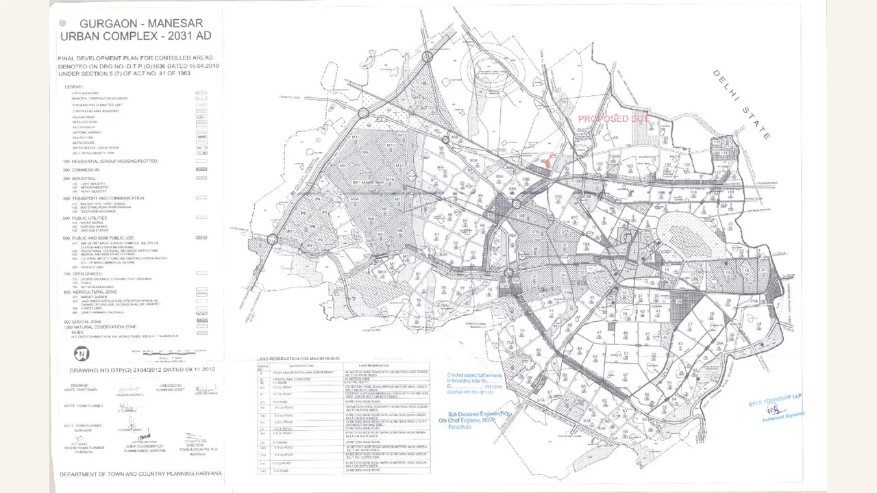 SPITI HOMES gurgaon master plan service estimate map shown in the completed visual audit