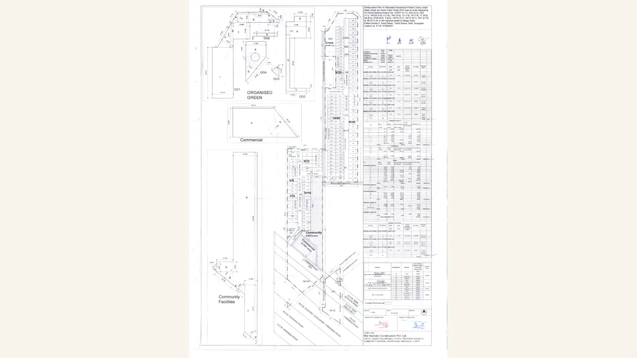 Authority-filed demarcation plan for Suncity Vatsal Valley Independent Floors 1
