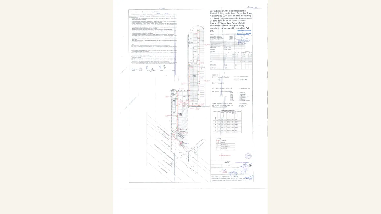 Sewage service plan associated with Independent Floors 2
