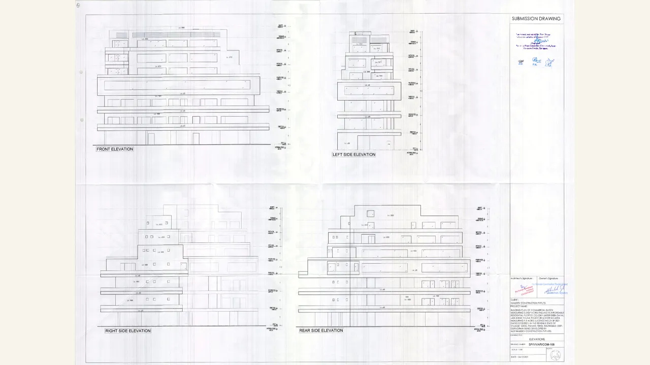 Elevation drawing for Independent Floors 2