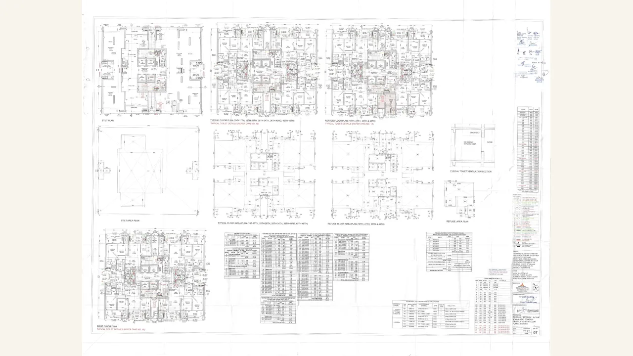 FLOOR PLAN 4TOWERS drawing for Suncity's Monarch Residences