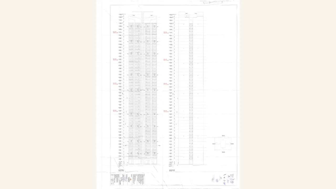 ELEVATION AB 4 TOWERS drawing for Suncity's Monarch Residences