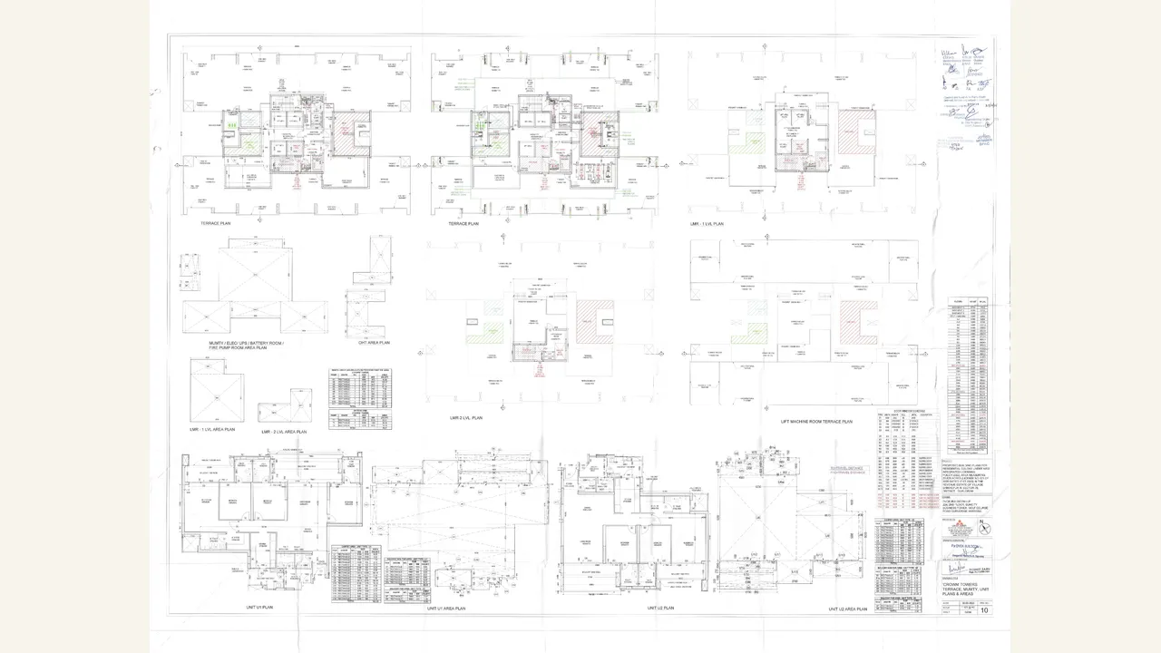 TERRACE PLAN CROWN drawing for Suncity's Monarch Residences
