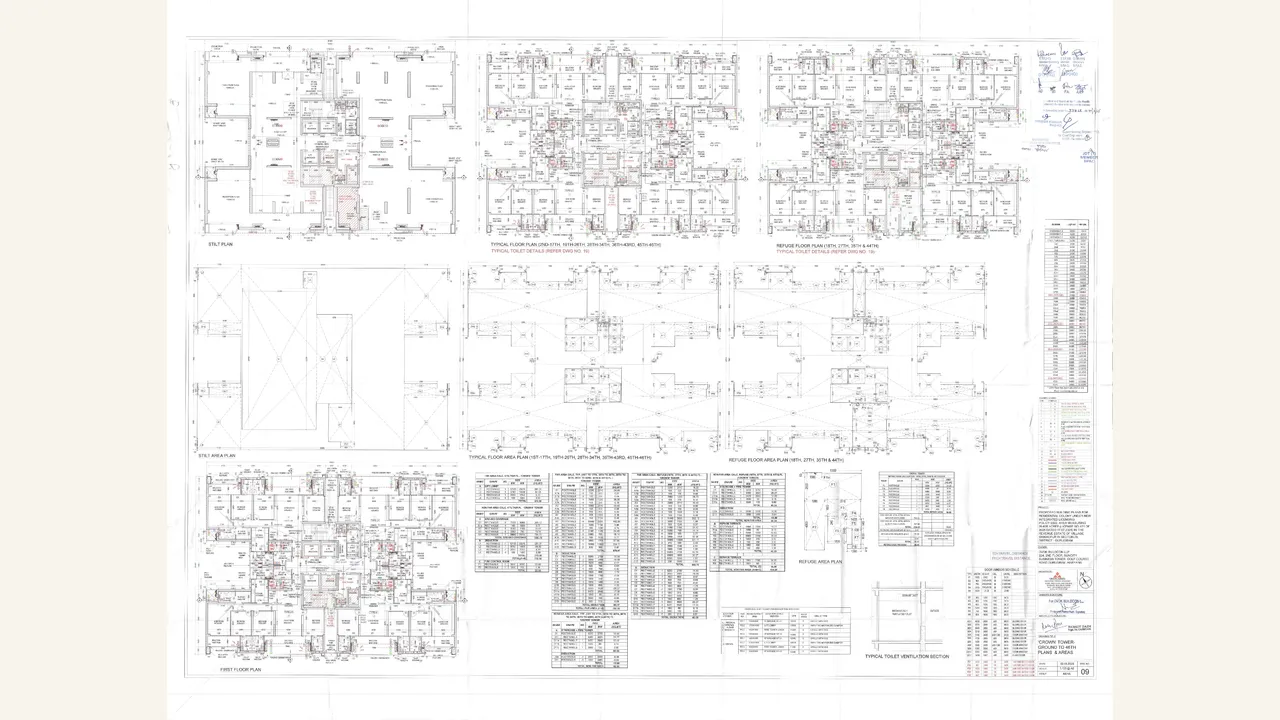 FLOOR PLAN CROWN drawing for Suncity's Monarch Residences