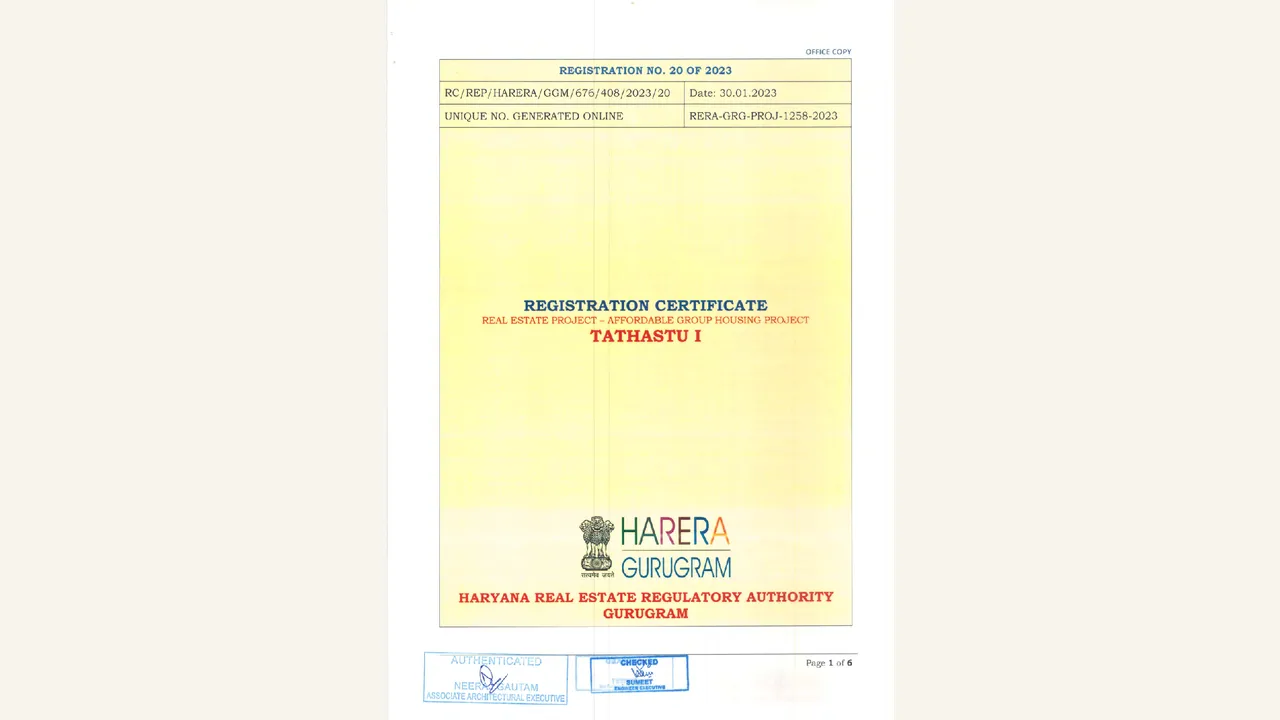 TATHASTU I — approved plans