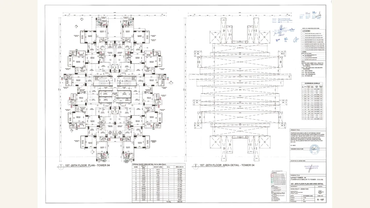 Authority-filed floor plan for TATHASTU II Phase II
