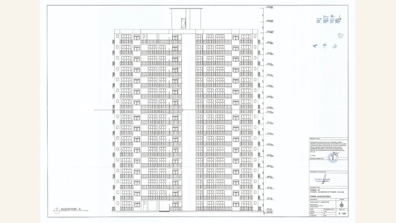 Authority-filed elevation plan for TATHASTU II Phase II