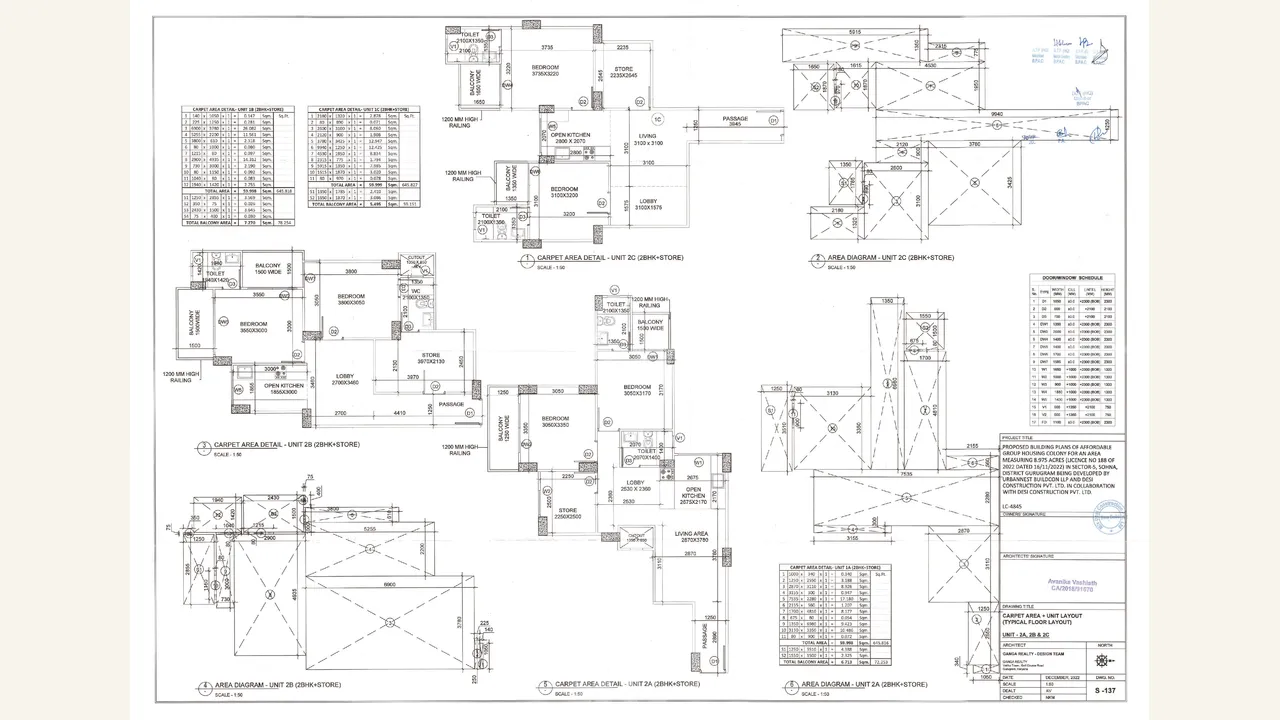 Authority-filed apartment plan for TATHASTU II Phase II