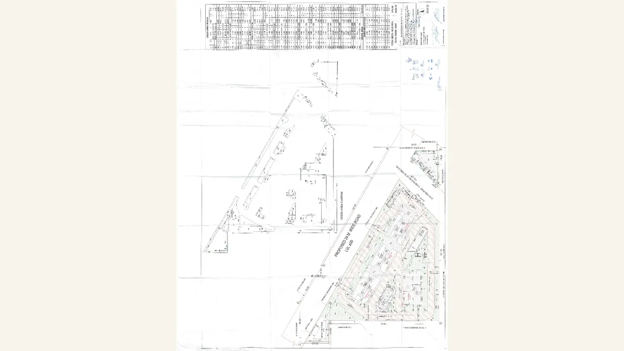 Green and parking site plan visually verified for The Aerth