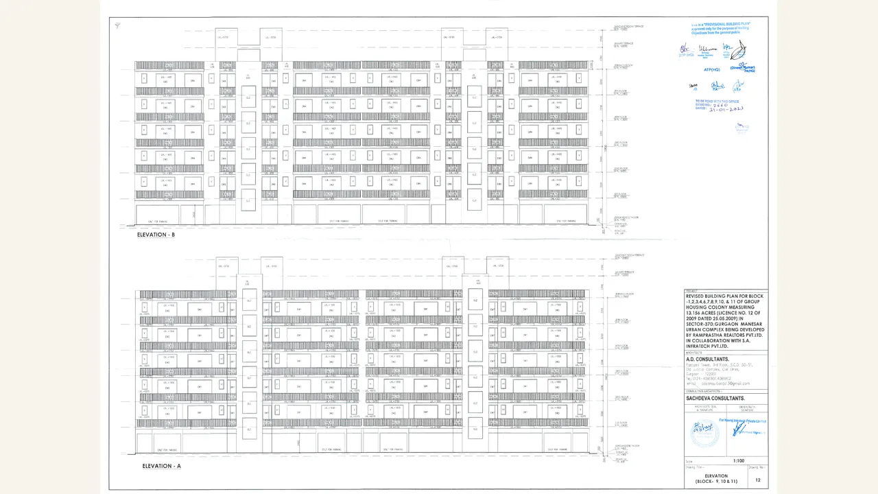 building elevation drawing for THE ANTALYAS