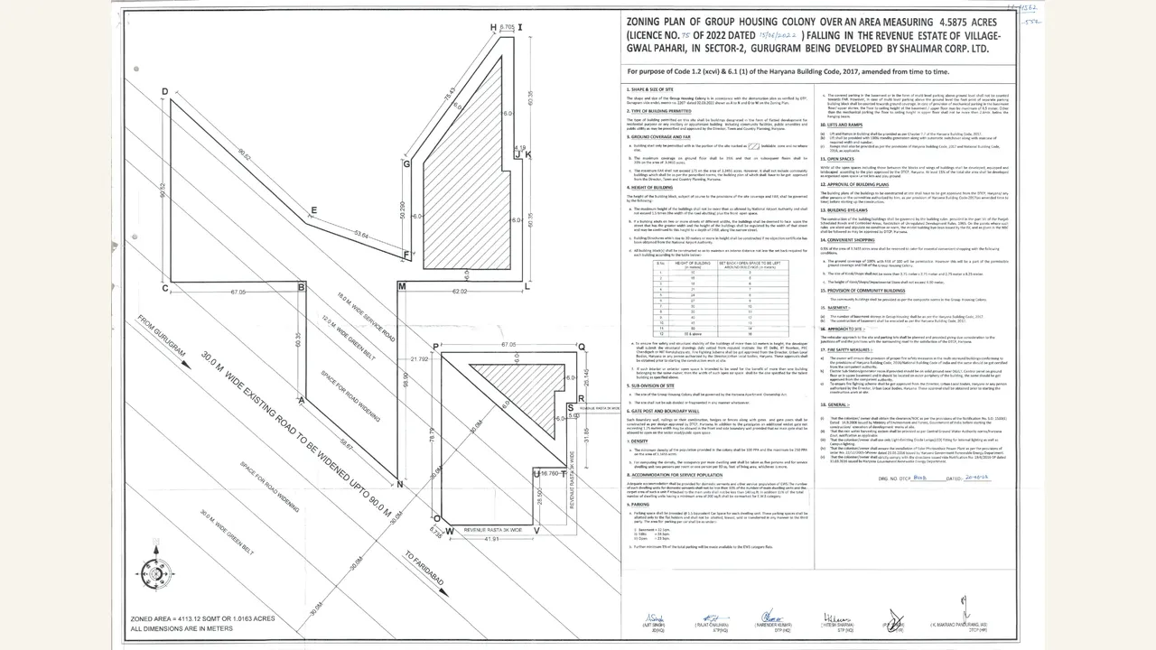 THE BILLIONAIRE RESIDENCES zoning plan shown in the completed visual audit