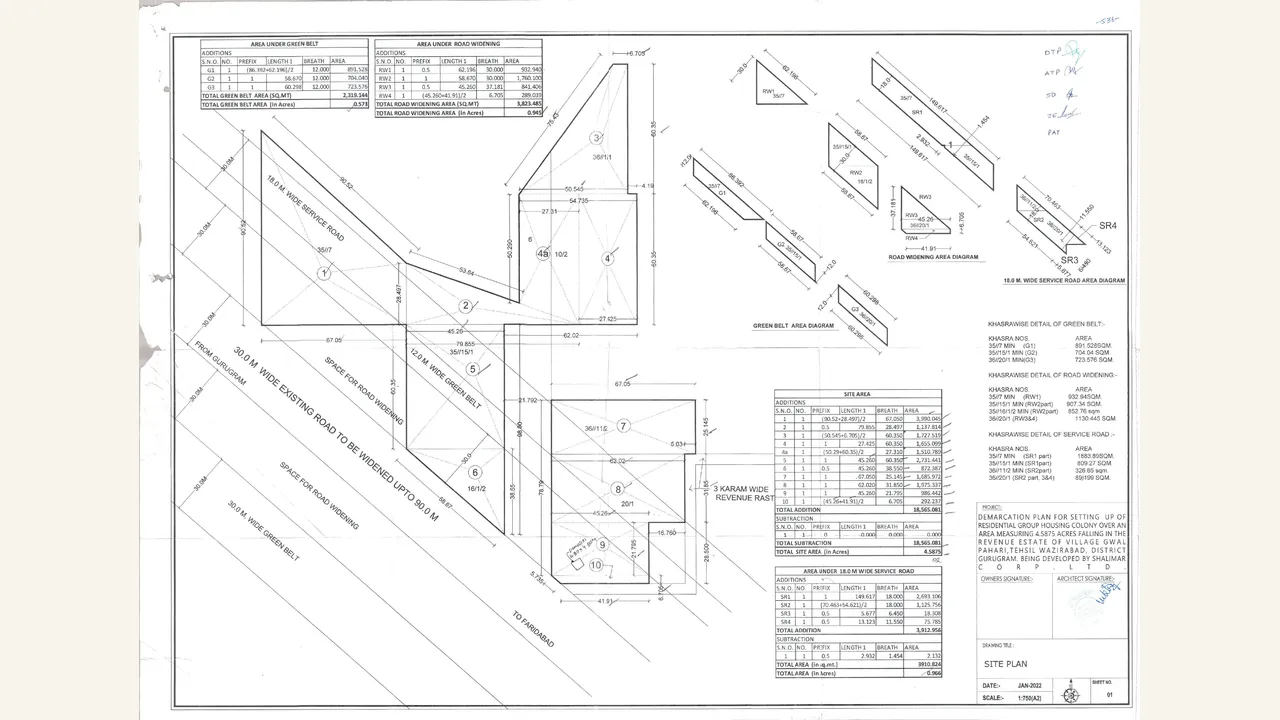 THE BILLIONAIRE RESIDENCES demarcation plan shown in the completed visual audit