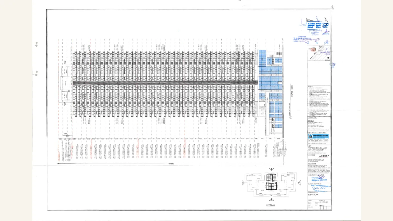 THE BILLIONAIRE RESIDENCES elevation 1 shown in the completed visual audit