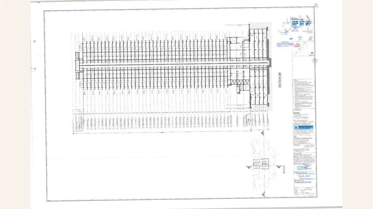 THE BILLIONAIRE RESIDENCES section bb shown in the completed visual audit