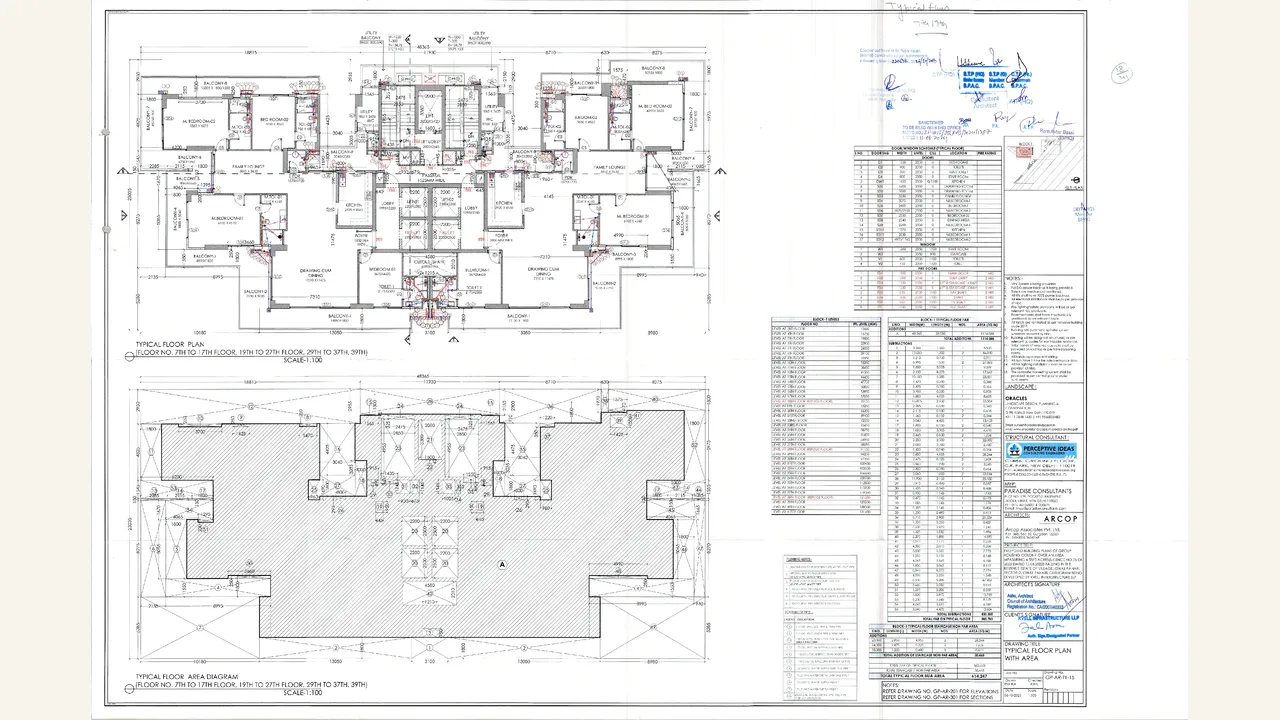THE BILLIONAIRE RESIDENCES typical floor plan shown in the completed visual audit