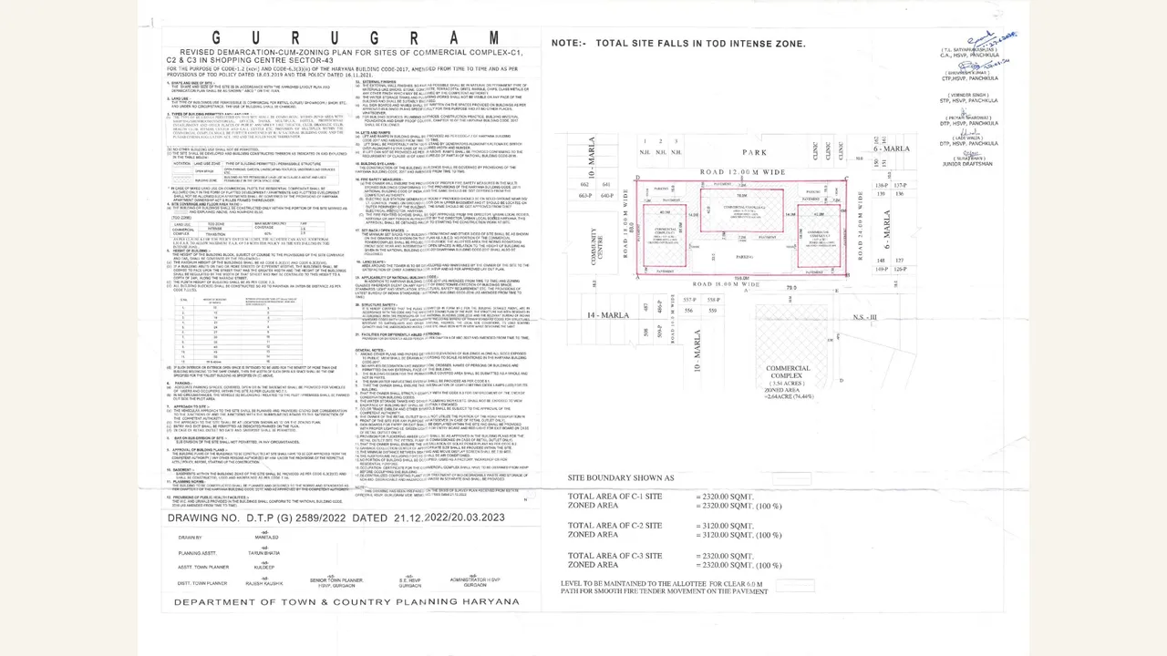 Parent-scope: C1-C3 zoning plan including target plot C2 for THE EMPIRE CENTRE