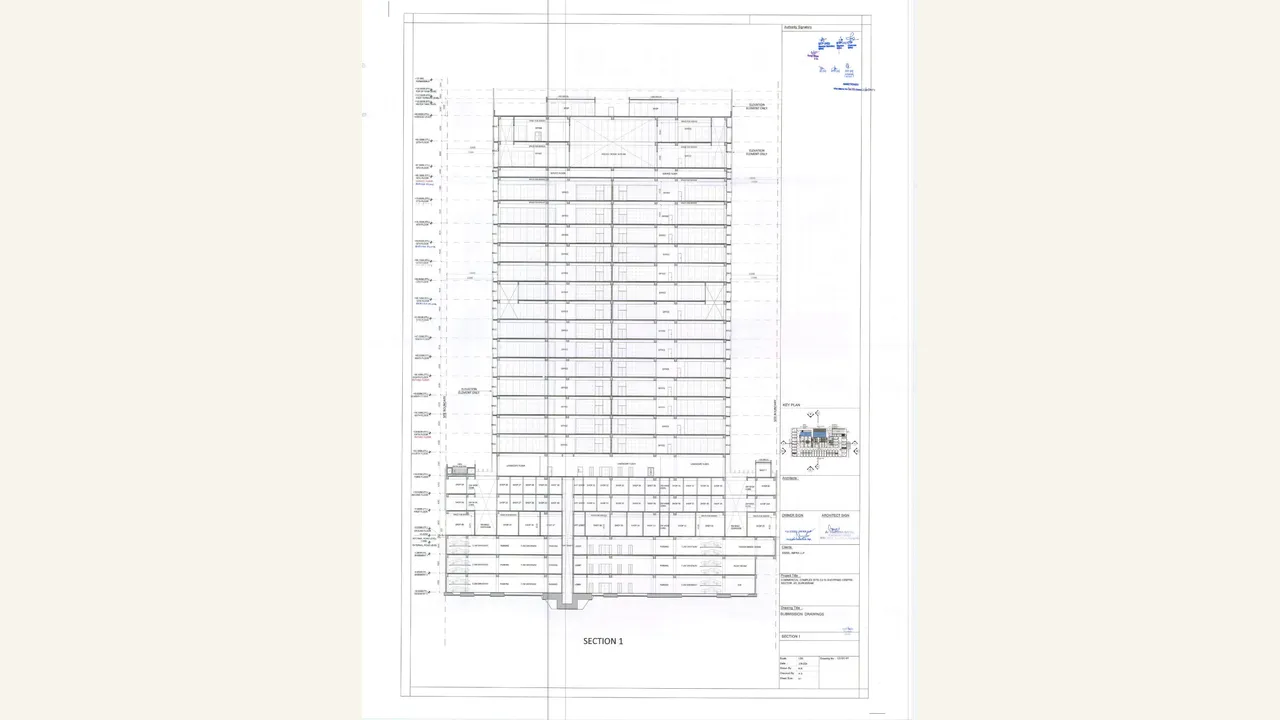 Commercial C2 section-plan set for THE EMPIRE CENTRE
