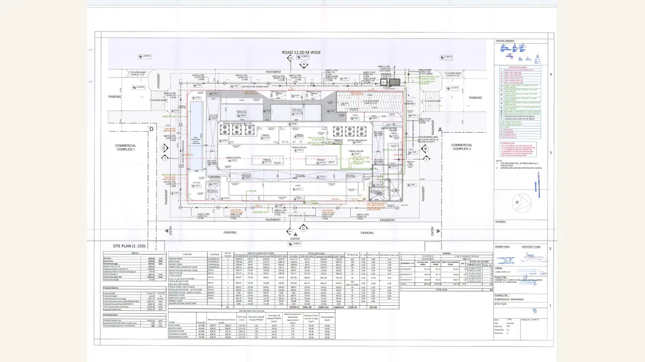 Approved commercial C2 site plan for THE EMPIRE CENTRE