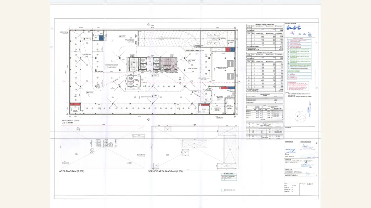 Commercial C2 parking plan for THE EMPIRE CENTRE
