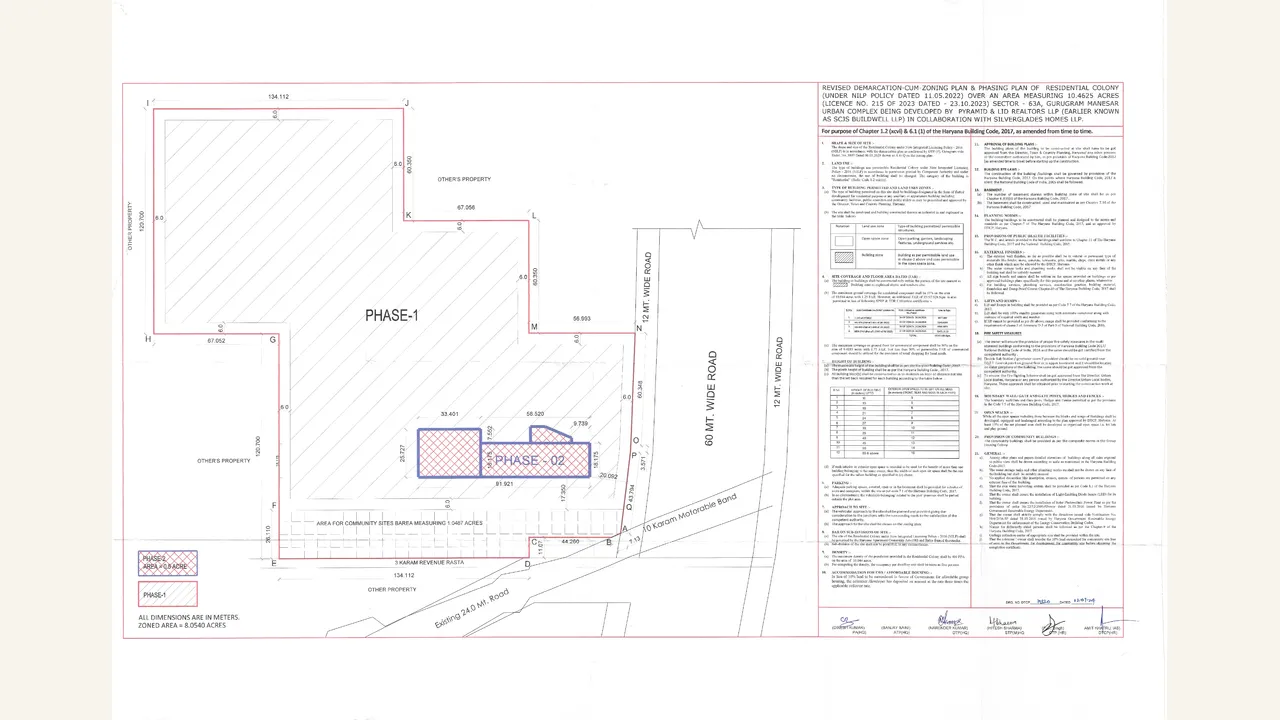 Zoning Plan visually verified for The Legacy Phase-I