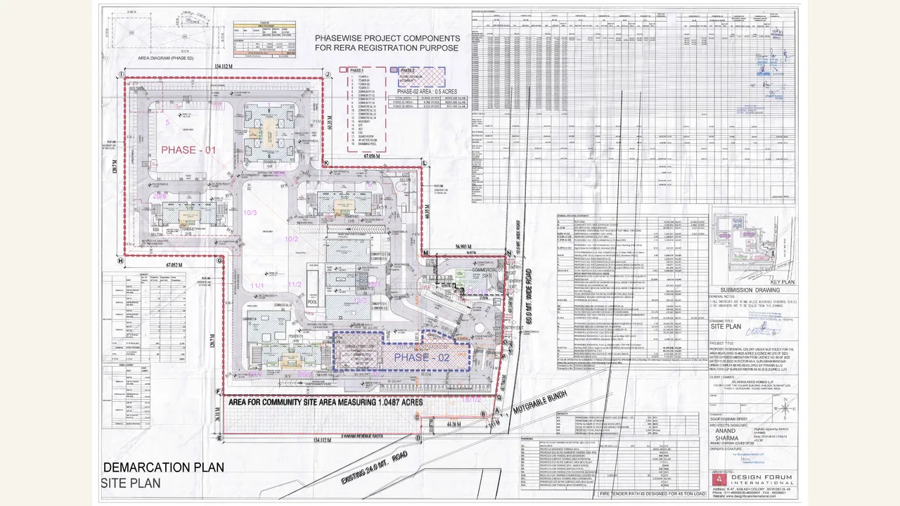 Copy Of Superimposed Demarcation Plan On Approved Layout Plan visually verified for The Legacy Phase-I