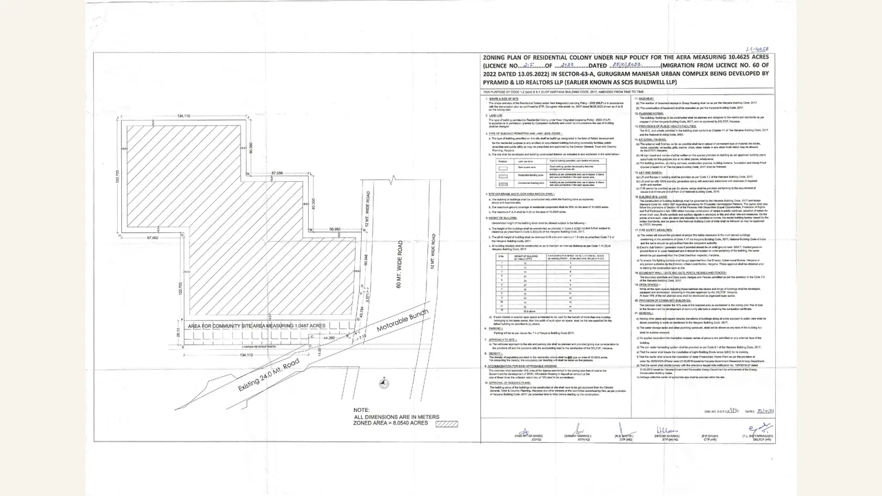 Zoning Plan visually verified for The Legacy Phase-I