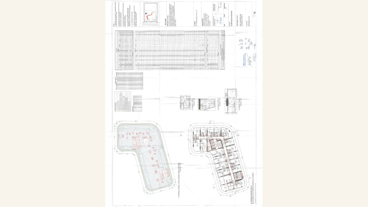 THE SELENE TOWER 6th floor plan typical type 1