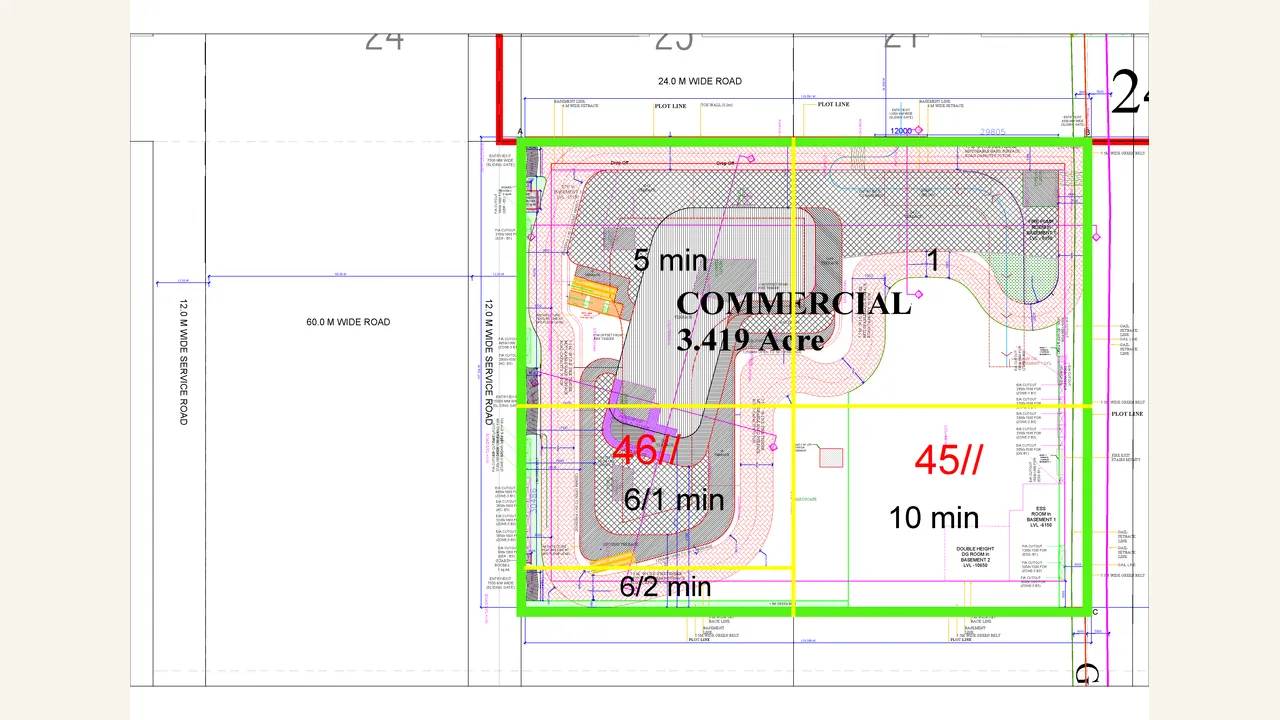 SUPERIMPOSED DEMARCATION PLAN — visually reviewed for THE SKYLO TOWER. Source-reviewed for THE SKYLO TOWER.