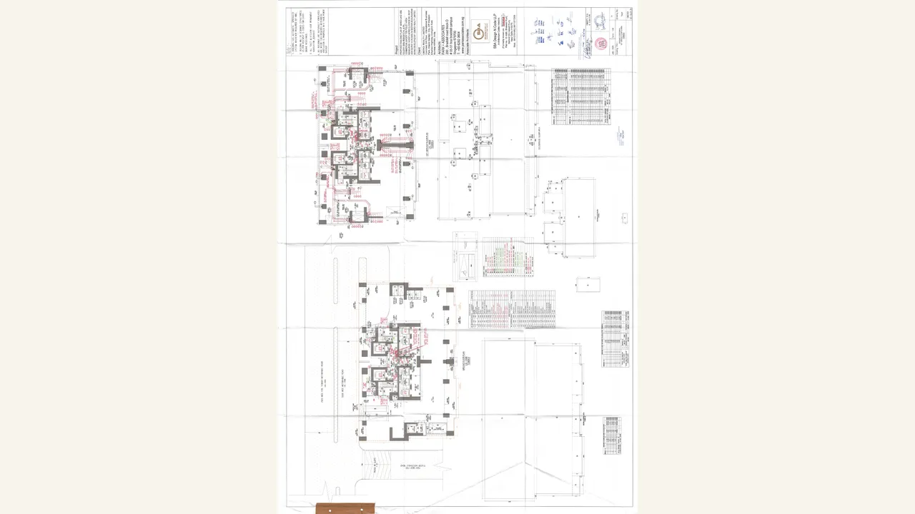 Ground- and first-floor architectural plan for Three Sixty North Tower A