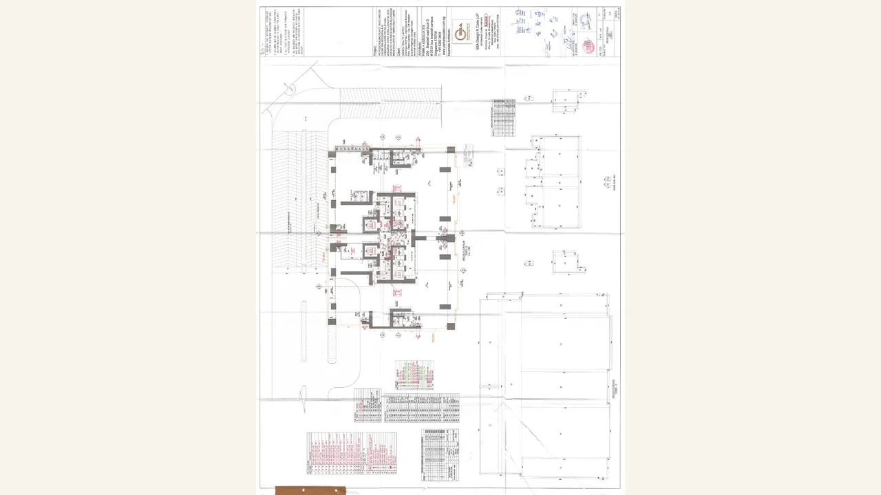 Ground-floor architectural plan for Three Sixty North Tower G