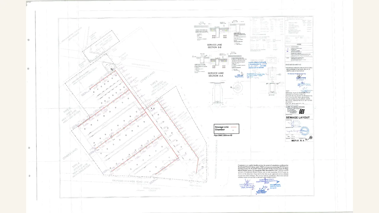 Parent-scope: SEWERAGE LAYOUT PLAN for TRL RESIDENTIAL PLOTTED COLONY