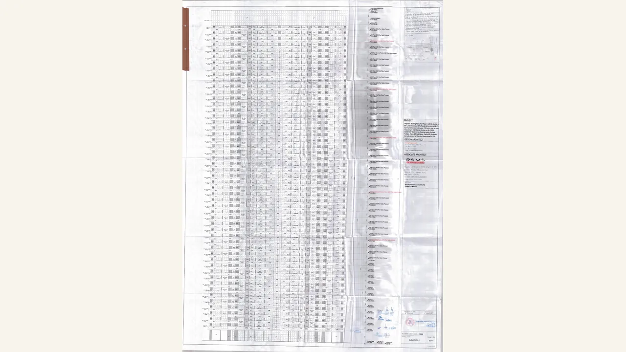 TRUMP RESIDENCES GURGAON: architectural elevation drawing