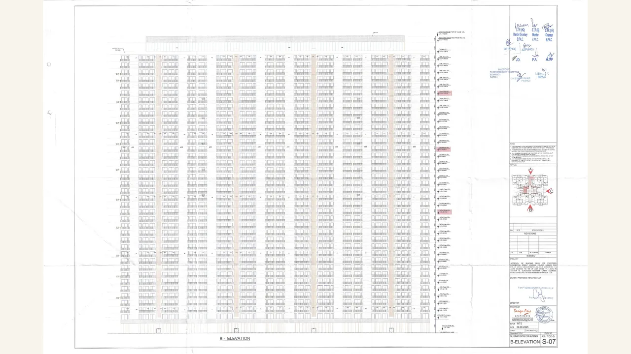 Audited building-plan sheet S-07 for Tulip Melrose