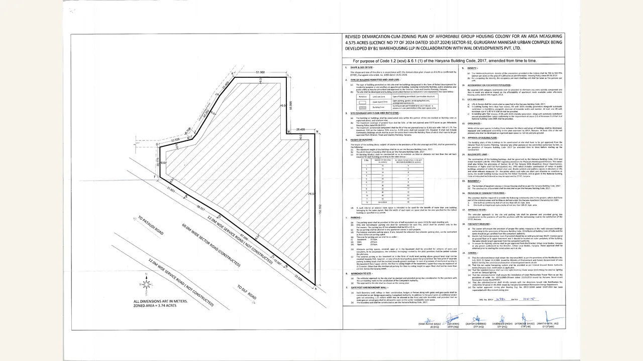VERDE 92: revised demarcation-cum-zoning plan